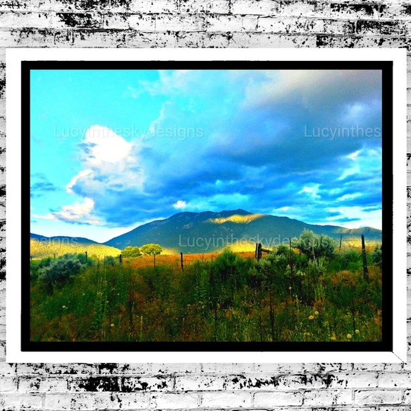 Mountain Landscape Art Print Ojo Caliente New Mexico Art Photography 8.5x11 - Picture 1 of 5